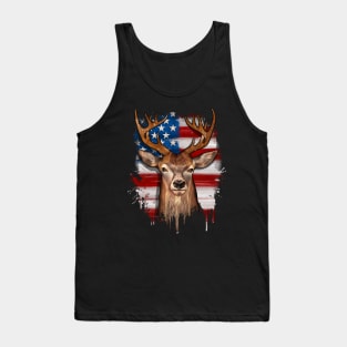 Deer American Flag Tank Top